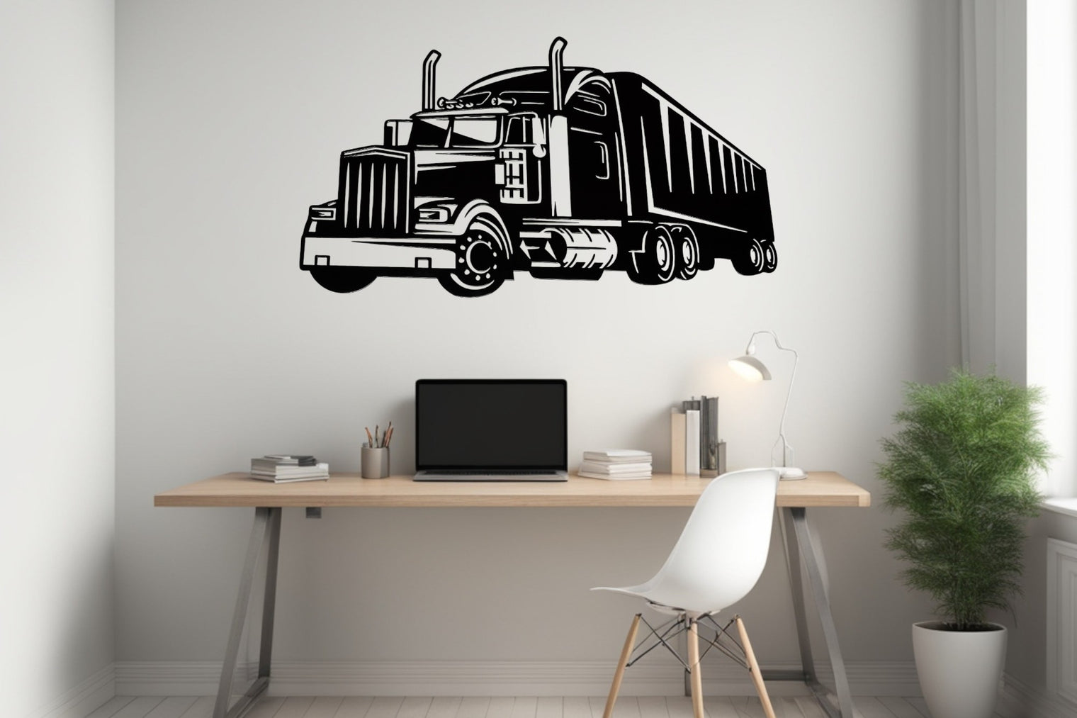 Camion avec remorque