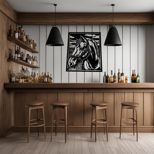 Cheval dans un cadre