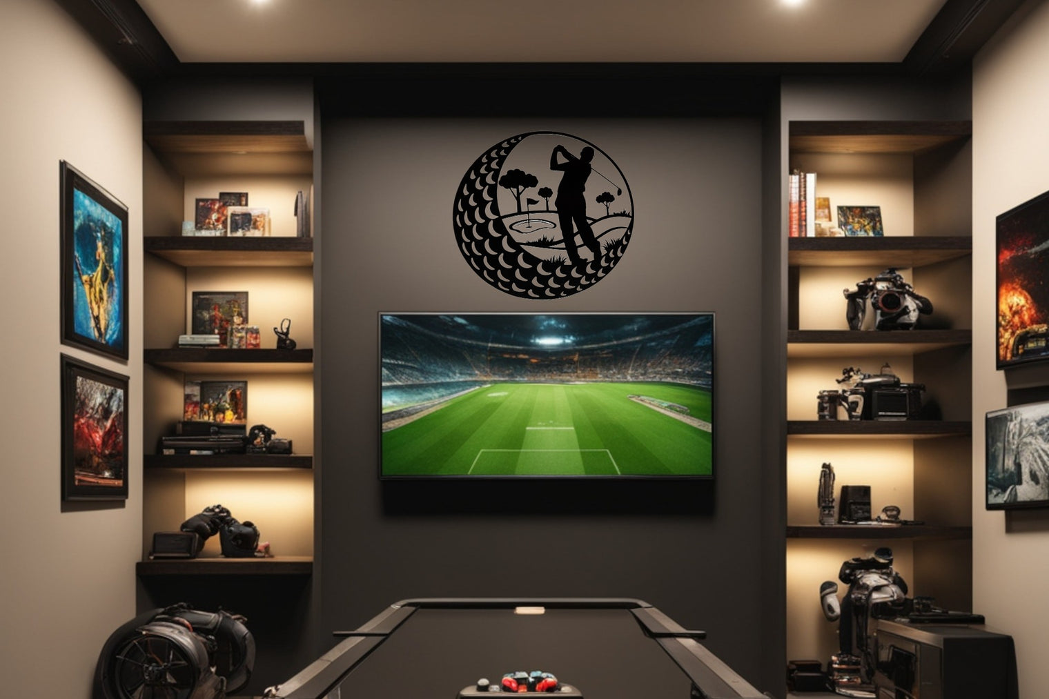 Golfeur dans une balle de golf