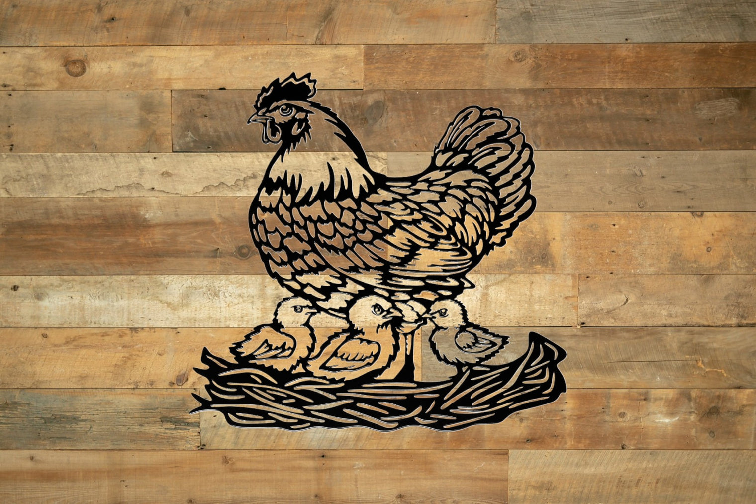 Poule et poussins