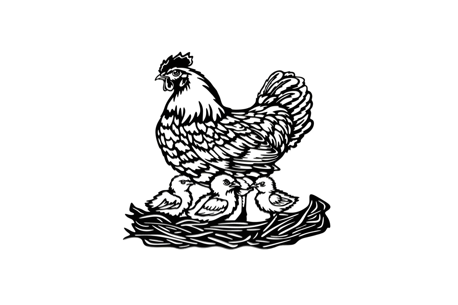 Poule et poussins